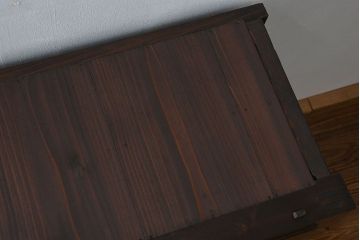 アンティーク家具　古民具・骨董　シックな15杯引き出し収納棚(ガラスケース、飾り棚、百味箪笥、薬箪笥)