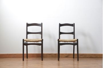 中古 ビンテージ 松本民芸家具 ラッシチェア2脚セット 定価1脚約74000円(椅子、イス)