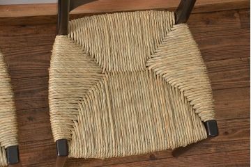 中古 ビンテージ 松本民芸家具 ラッシチェア2脚セット 定価1脚約74000円(椅子、イス)