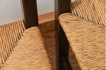中古 ビンテージ 松本民芸家具 ラッシチェア2脚セット(2) (イス、椅子)