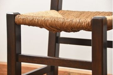中古 ビンテージ 松本民芸家具 ラッシチェア2脚セット(2) (イス、椅子)