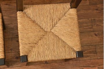 中古 ビンテージ 松本民芸家具 ラッシチェア2脚セット(3) (イス、椅子)