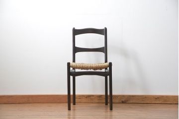 中古 ビンテージ 松本民芸家具 ラッシチェア1脚 定価約74000円(2)(椅子、イス)