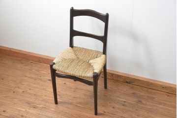 中古 ビンテージ 松本民芸家具 ラッシチェア1脚 定価約74000円(2)(椅子、イス)