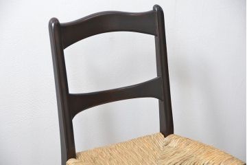 中古 ビンテージ 松本民芸家具 ラッシチェア1脚 定価約74000円(2)(椅子、イス)
