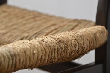 中古 ビンテージ 松本民芸家具 ラッシチェア1脚 定価約74000円(2)(椅子、イス)