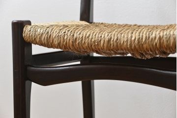 中古 ビンテージ 松本民芸家具 ラッシチェア1脚 定価約74000円(2)(椅子、イス)