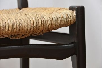中古 ビンテージ 松本民芸家具 ラッシチェア1脚 定価約74000円(2)(椅子、イス)