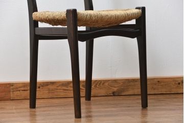 中古 ビンテージ 松本民芸家具 ラッシチェア1脚 定価約74000円(2)(椅子、イス)