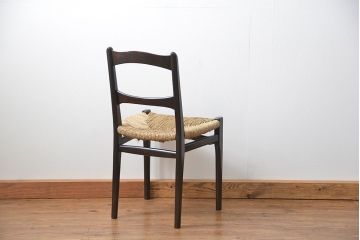 中古 ビンテージ 松本民芸家具 ラッシチェア1脚 定価約74000円(2)(椅子、イス)
