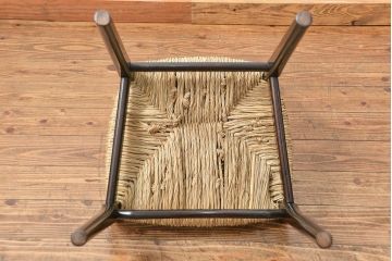 中古 ビンテージ 松本民芸家具 ラッシチェア1脚 定価約74000円(2)(椅子、イス)
