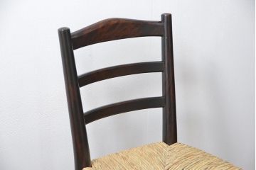中古 ビンテージ 松本民芸家具 ゴッホ型ラダーバックチェア 定価約86000円(イス、椅子)