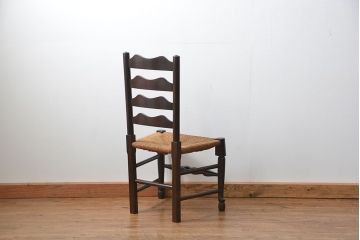 中古 ビンテージ 松本民芸家具 22型ラダーバックチェア 定価約11万円(イス、椅子)