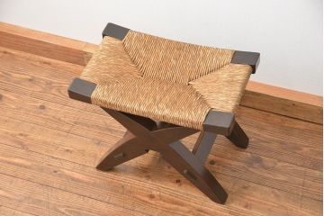 中古 ビンテージ 松本民芸家具 鞍型スツール 定価約62000円(椅子、イス)