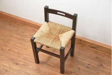 中古 ビンテージ 松本民芸家具 ラッシチェア1脚 (イス、椅子)