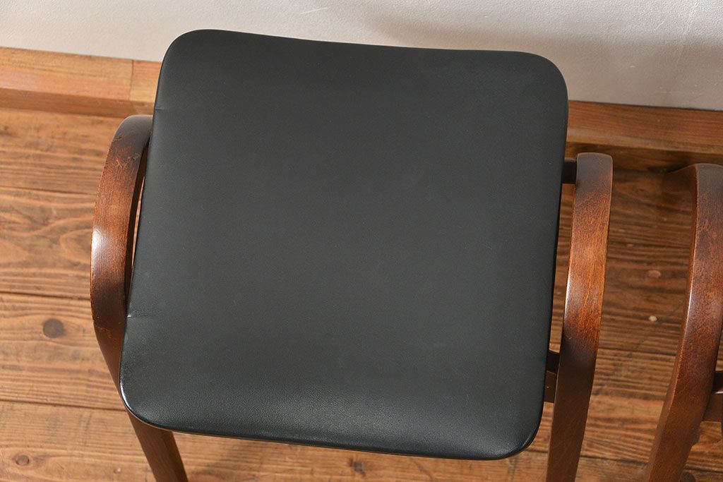 中古 ビンテージ 秋田木工  スタッキングスツール2脚セット(1)(イス、椅子)