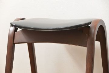 中古 ビンテージ 秋田木工  スタッキングスツール2脚セット(1)(イス、椅子)