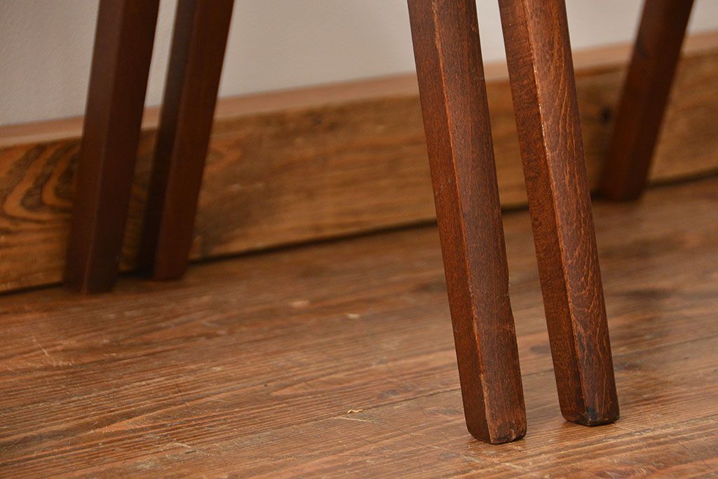 中古 ビンテージ 秋田木工  スタッキングスツール2脚セット(1)(イス、椅子)