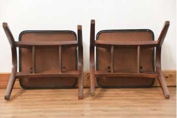 中古 ビンテージ 秋田木工  スタッキングスツール2脚セット(1)(イス、椅子)