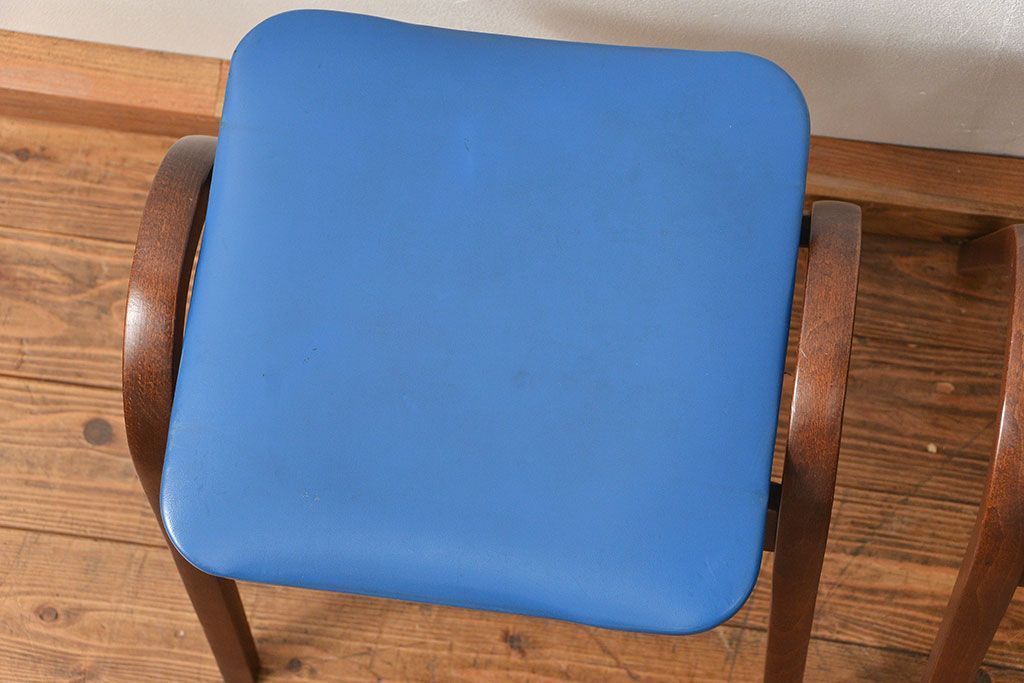中古 ビンテージ 秋田木工 スタッキングスツール2脚セット(2)(イス、椅子)