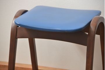 中古 ビンテージ 秋田木工 スタッキングスツール2脚セット(2)(イス、椅子)