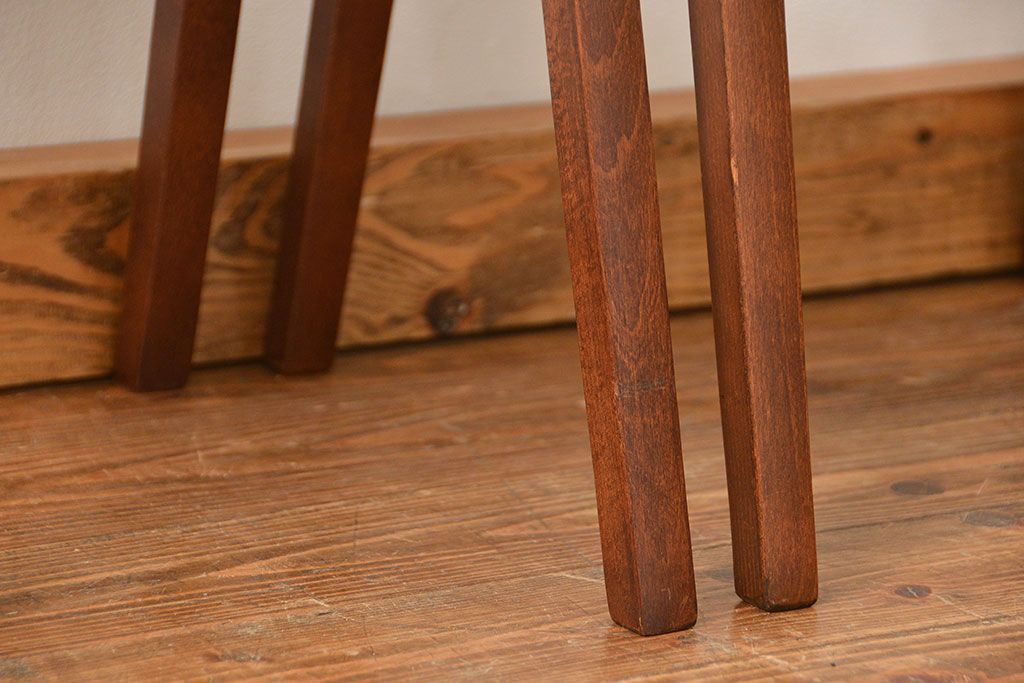 中古 ビンテージ 秋田木工 スタッキングスツール2脚セット(2)(イス、椅子)