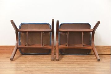 中古 ビンテージ 秋田木工 スタッキングスツール2脚セット(2)(イス、椅子)