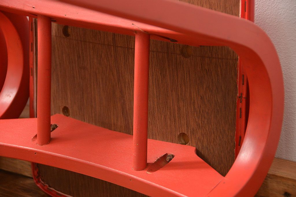 中古 ビンテージ 秋田木工 スタッキングスツール2脚セット(3)(イス、椅子)