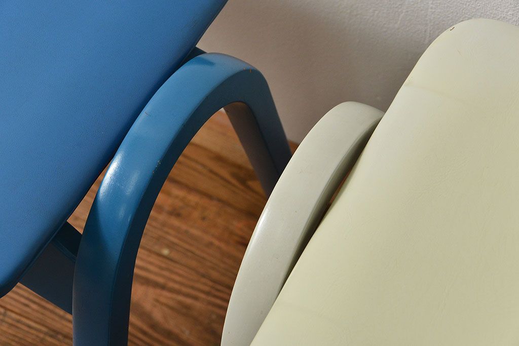 中古 ビンテージ 秋田木工 スタッキングスツール2脚セット(4)(イス、椅子)