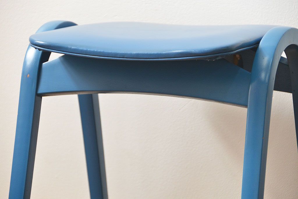 中古 ビンテージ 秋田木工 スタッキングスツール2脚セット(4)(イス、椅子)