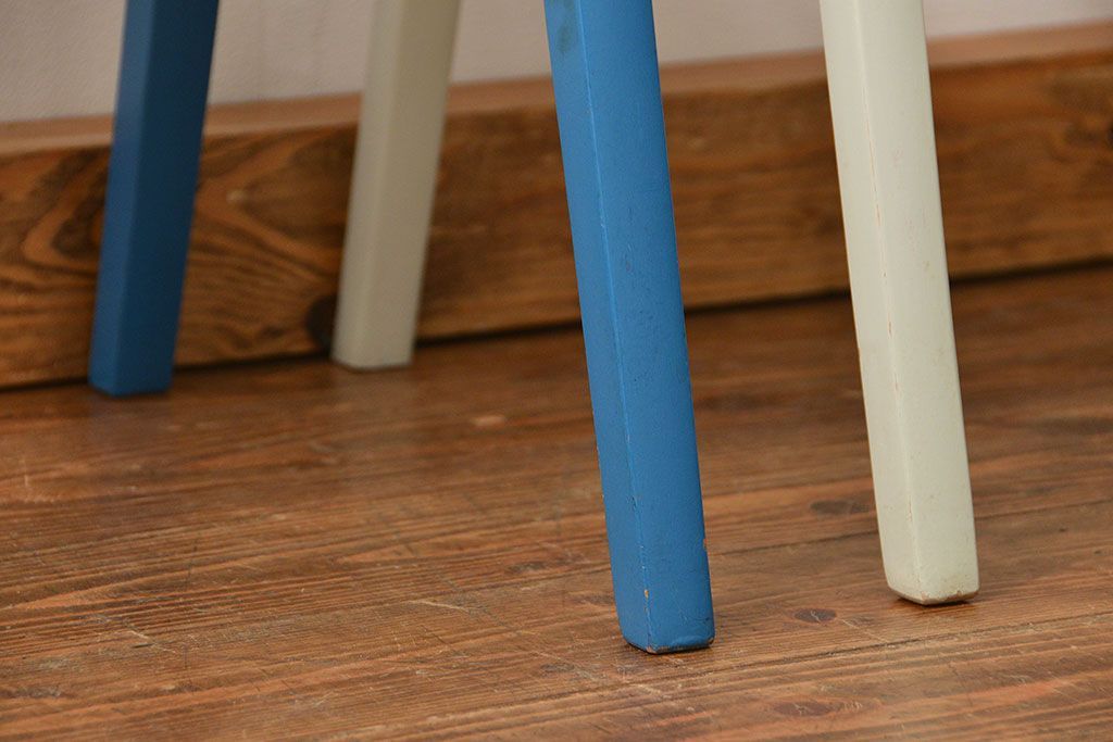 中古 ビンテージ 秋田木工 スタッキングスツール2脚セット(4)(イス、椅子)