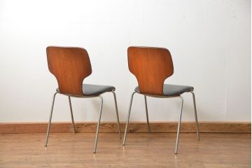 中古 ビンテージ 天童木工 チェア2脚セット(椅子、イス)