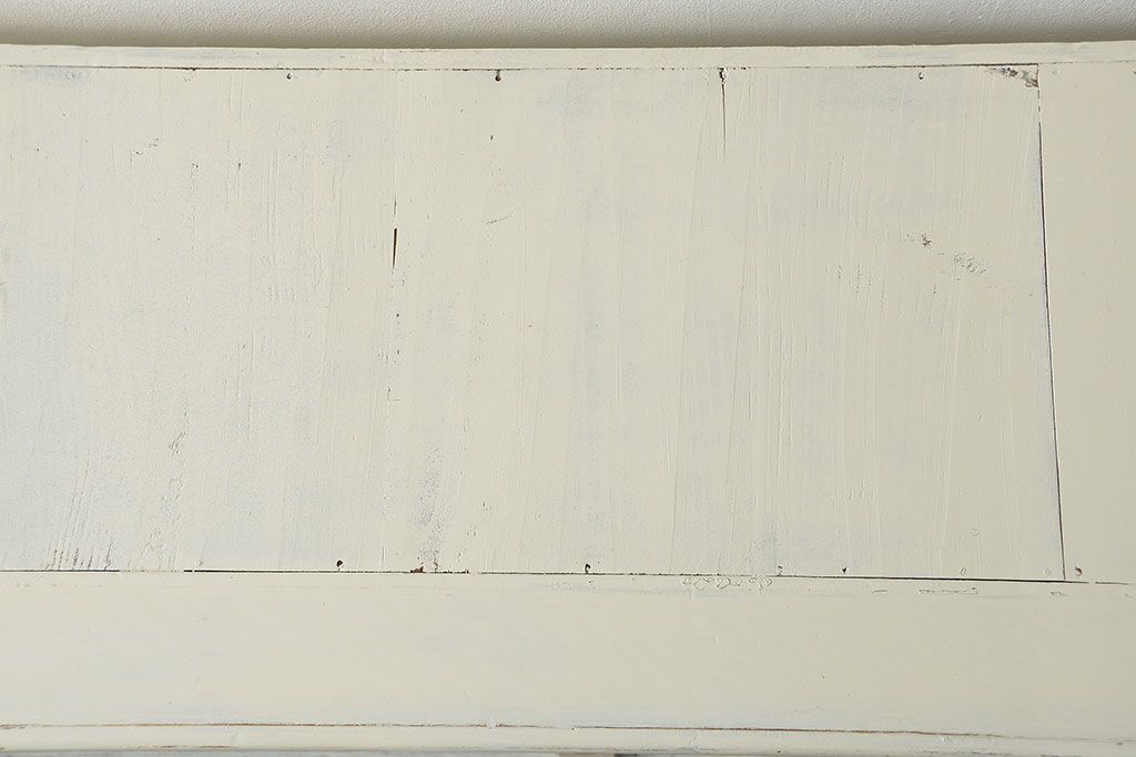 アンティーク家具　アンティークペイント仕上げ ダイヤガラスキャビネット(食器棚、カップボード)