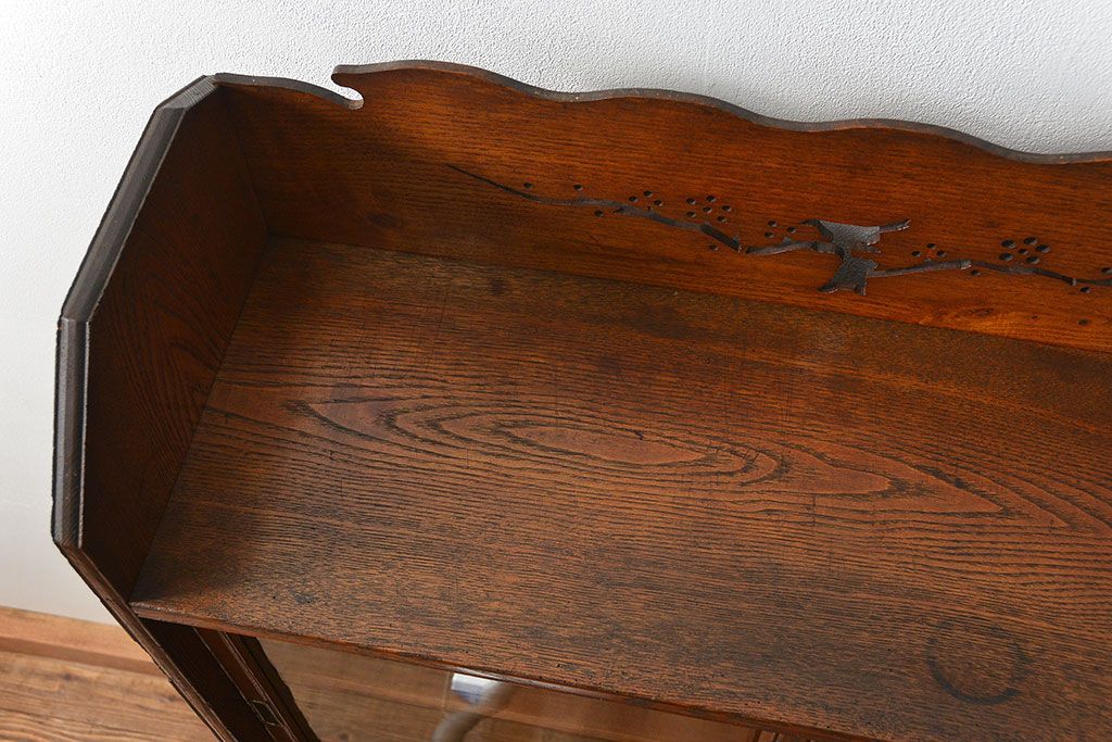 アンティーク家具　アンティーク 上質なタモ材ブックケース(収納棚、本箱)