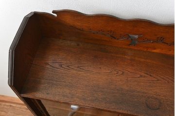 アンティーク家具　アンティーク 上質なタモ材ブックケース(収納棚、本箱)