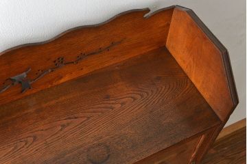 アンティーク家具　アンティーク 上質なタモ材ブックケース(収納棚、本箱)