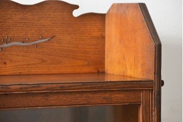 アンティーク家具　アンティーク 上質なタモ材ブックケース(収納棚、本箱)