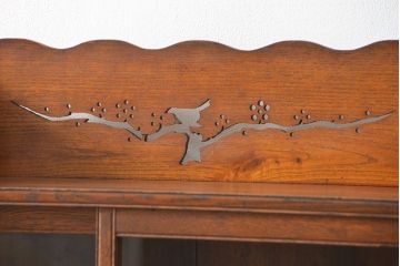 アンティーク家具　アンティーク 上質なタモ材ブックケース(収納棚、本箱)