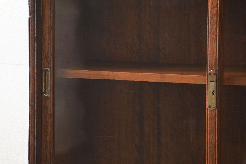 アンティーク家具　アンティーク 上質なタモ材ブックケース(収納棚、本箱)