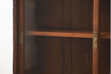 アンティーク家具　アンティーク 上質なタモ材ブックケース(収納棚、本箱)