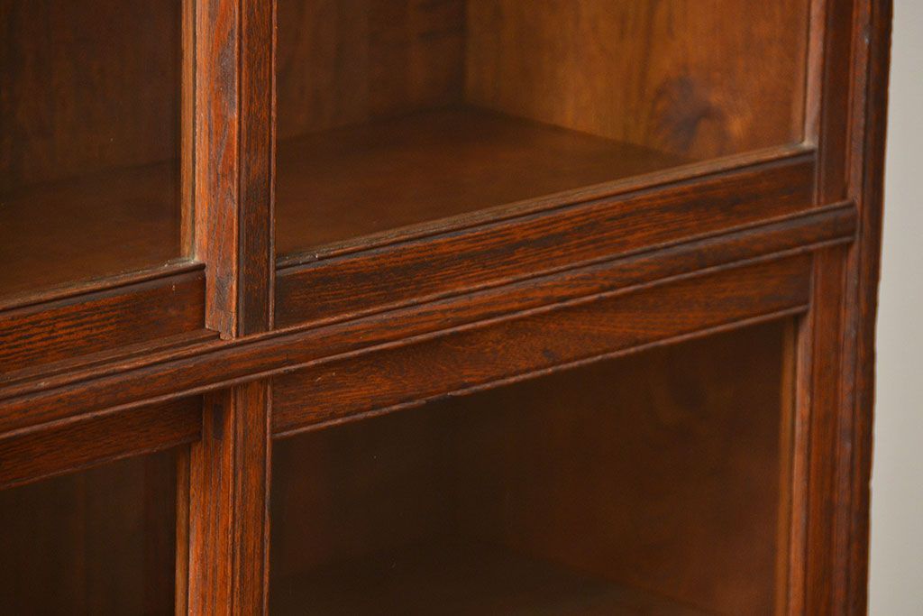 アンティーク家具　アンティーク 上質なタモ材ブックケース(収納棚、本箱)