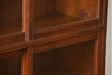 アンティーク家具　アンティーク 上質なタモ材ブックケース(収納棚、本箱)