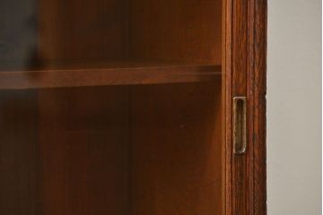 アンティーク家具　アンティーク 上質なタモ材ブックケース(収納棚、本箱)