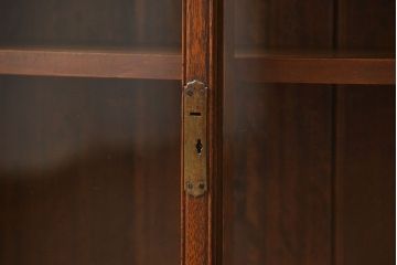 アンティーク家具　アンティーク 上質なタモ材ブックケース(収納棚、本箱)