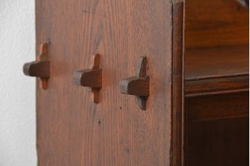 アンティーク家具　アンティーク 上質なタモ材ブックケース(収納棚、本箱)