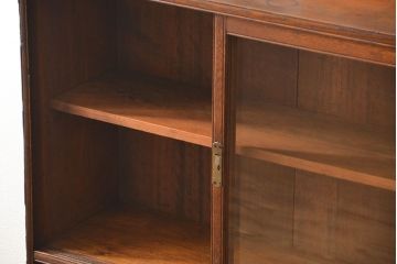 アンティーク家具　アンティーク 上質なタモ材ブックケース(収納棚、本箱)