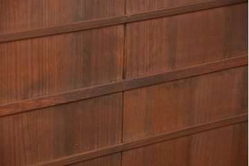 アンティーク家具　アンティーク 上質なタモ材ブックケース(収納棚、本箱)