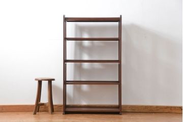 ヴィンテージ家具　昭和レトロ かわいいデザインのビンテージ本棚(ブックシェルフ、飾り棚)