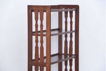 ヴィンテージ家具　昭和レトロ かわいいデザインのビンテージ本棚(ブックシェルフ、飾り棚)