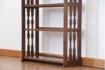 ヴィンテージ家具　昭和レトロ かわいいデザインのビンテージ本棚(ブックシェルフ、飾り棚)